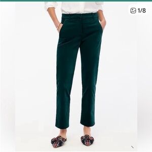 J. Crew Factory Green Velvet Callie pants 2024 size 10 NWT